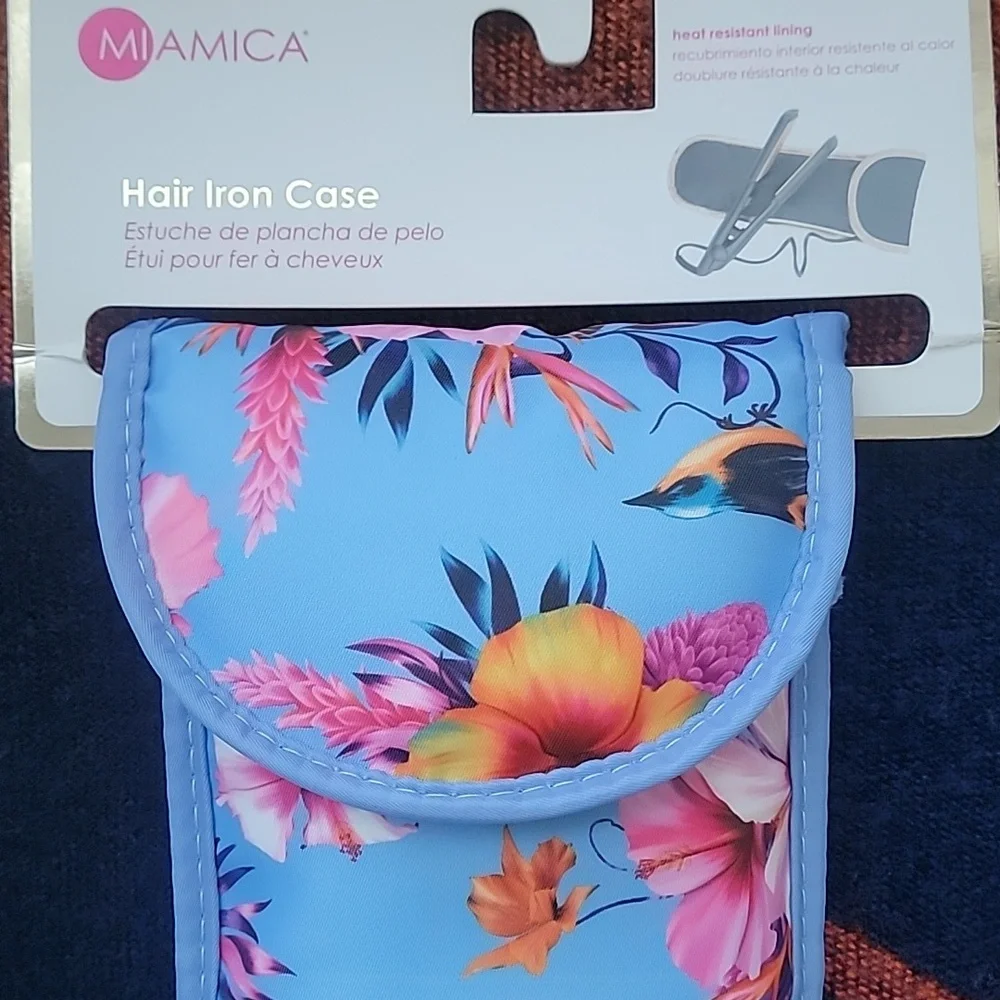 New Miami Blue and Pink Floral Hair Case